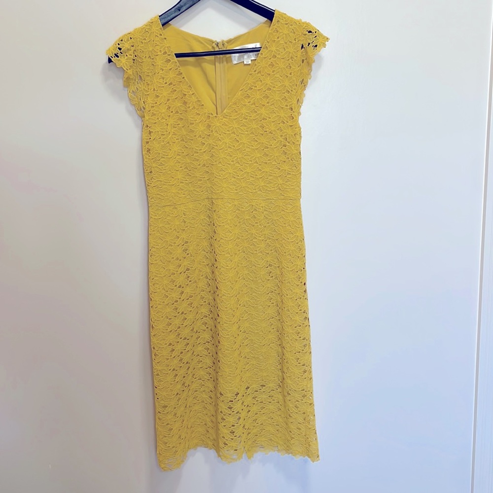 J.O.A. Yellow lacy dress - Picture 5 of 9